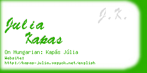 julia kapas business card