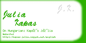 julia kapas business card